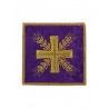 Lila gesticktes Kelchblatt - Kreuz und Ohren