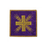 Lila gesticktes Kelchblatt - Kreuz und Ohren