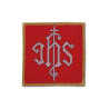 Abendmahlskelch bestickt rot - gold IHS