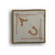 Ecru besticktes Kelchtuch - Alpha und Omega (2)