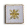 Weißes gesticktes Kelchtuch - Kreuz und Ohren