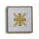 Weißes gesticktes Kelchtuch - Kreuz und Ohren