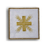 Weißes gesticktes Kelchtuch - Kreuz und Ohren