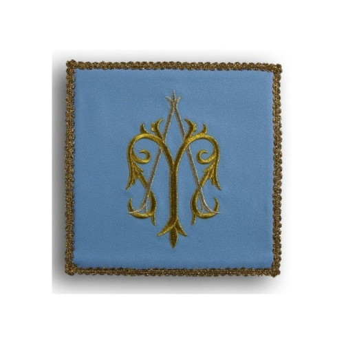 Blaues gesticktes Kelchtuch - Marian