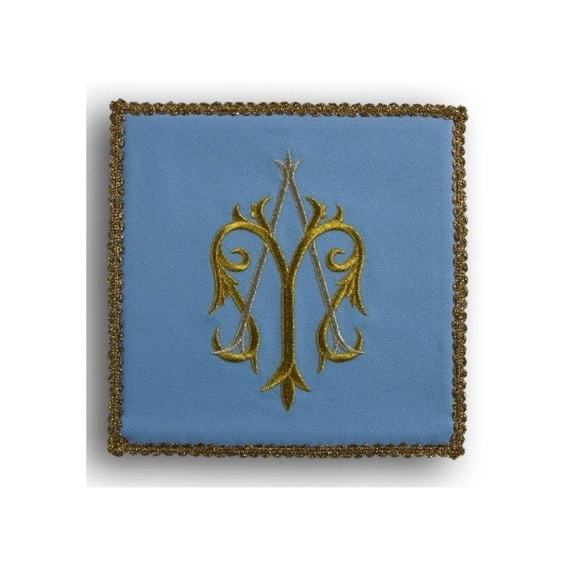 Blaues gesticktes Kelchtuch - Marian