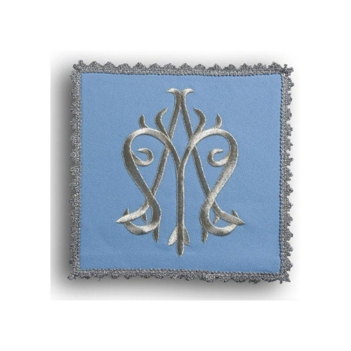 Blauer gestickter Kelch - Marianisches Symbol (2)