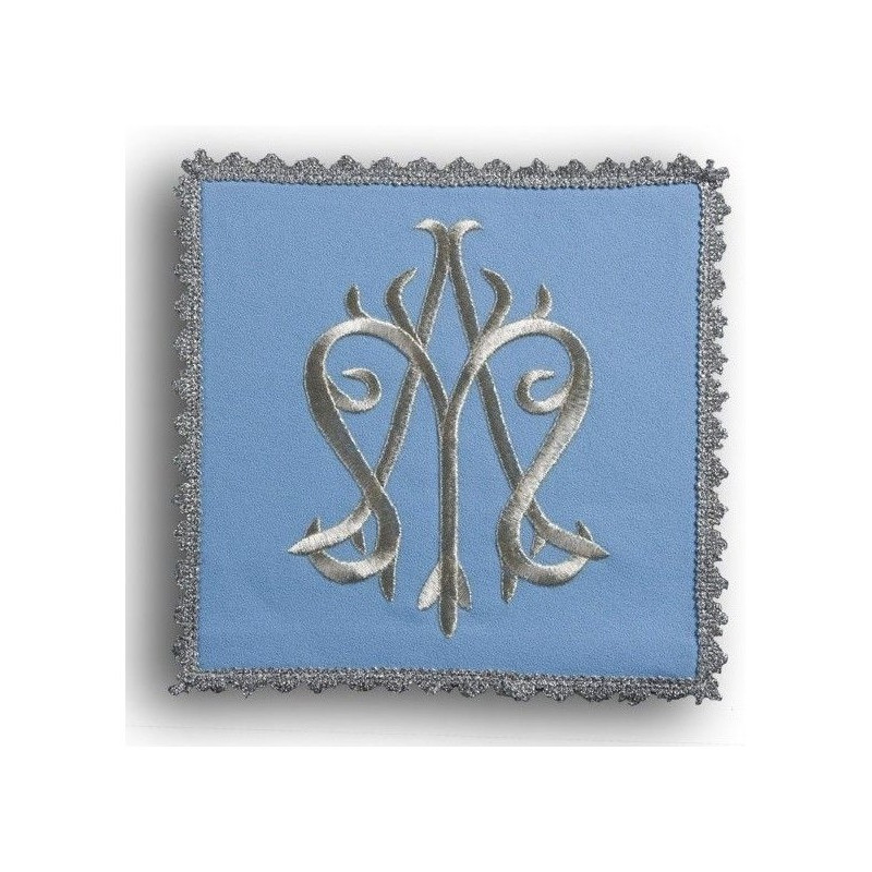 Blauer gestickter Kelch - Marianisches Symbol (2)