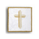 Ecru besticktes Kelchtuch - Kreuz (1)