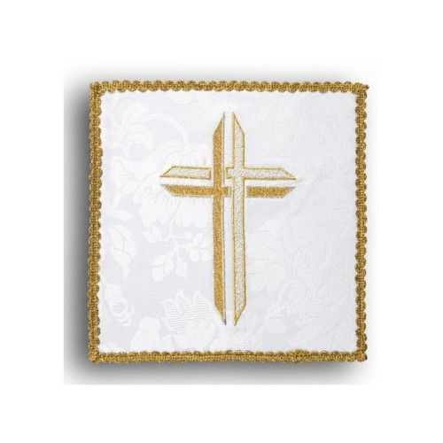 Ecru besticktes Kelchtuch - Kreuz (1)