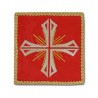 Rotes gesticktes Kelchtuch - Kreuz + Strahlen (2)