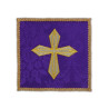 Besticktes Kelchtuch - goldenes Kreuz (1)