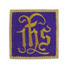 Abendmahlskelch bestickt violett - IHS gold