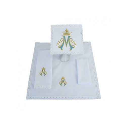 Kelchleinen-Set Marianisches Muster (05)