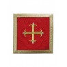 Abendmahlskelch rotes Kreuz + goldene Verzierung