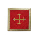Abendmahlskelch rotes Kreuz + goldene Verzierung
