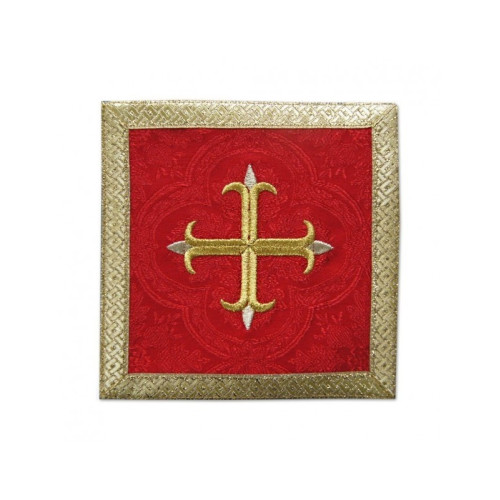 Abendmahlskelch rotes Kreuz + goldene Verzierung