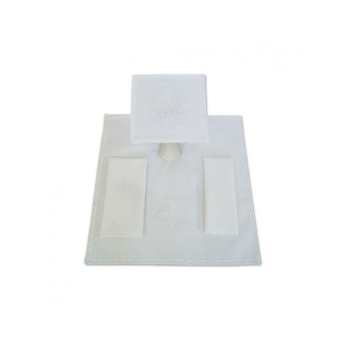 Kelch Leinen Set besticktes Kreuz (14)