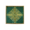 Grünes Kreuz besticktes Kelchtuch - Jacquard-Stoff