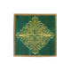 Grünes Kreuz besticktes Kelchtuch - Jacquard-Stoff