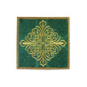 Grünes Kreuz besticktes Kelchtuch - Jacquard-Stoff