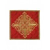 Abendmahlskelch besticktes rotes Kreuz - Jacquardstoff