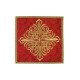 Abendmahlskelch besticktes rotes Kreuz - Jacquardstoff