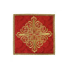 Abendmahlskelch besticktes rotes Kreuz - Jacquardstoff