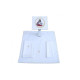 Besticktes Leinen-Kelch-Set - Herz des Herrn Jesus