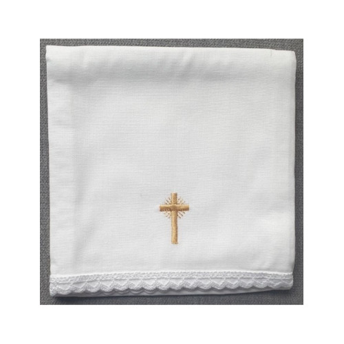 Korporal mit goldenem Kreuz - 100% Baumwolle