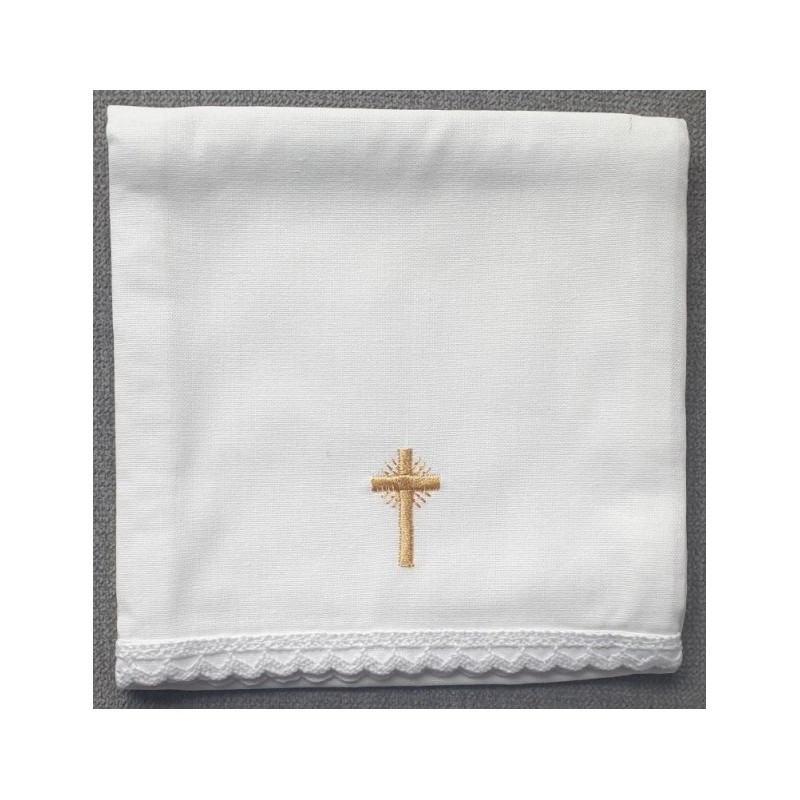 Korporal mit goldenem Kreuz - 100% Baumwolle