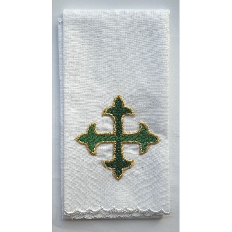 Purificator - grünes Kreuz - 100% Baumwolle.