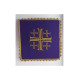 Kelch Leinen Set lila - Jerusalem Kreuz