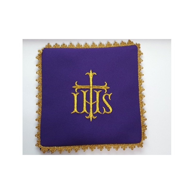IHS besticktes Kelchtuch - violett