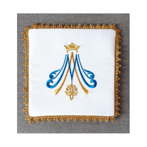 Besticktes Kelchbahrtuch M Marianisches Muster