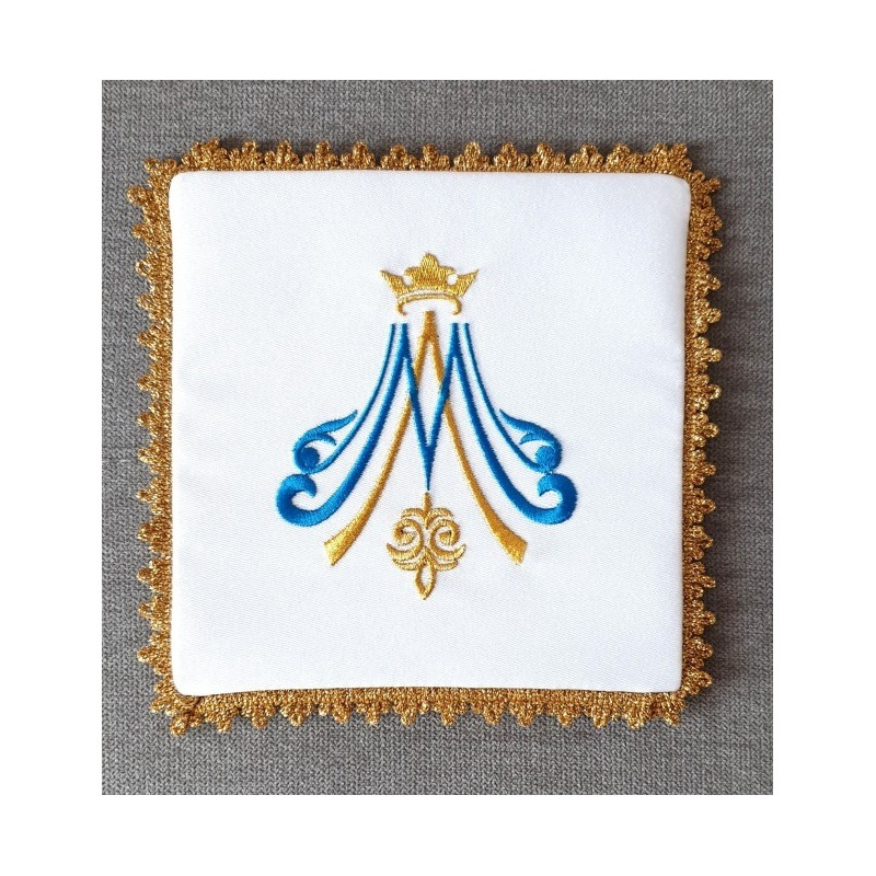 Besticktes Kelchbahrtuch M Marianisches Muster
