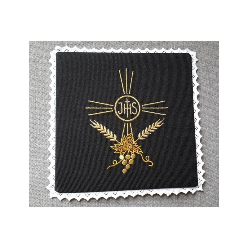 Besticktes Kelchblatt schwarz IHS+ Ohren