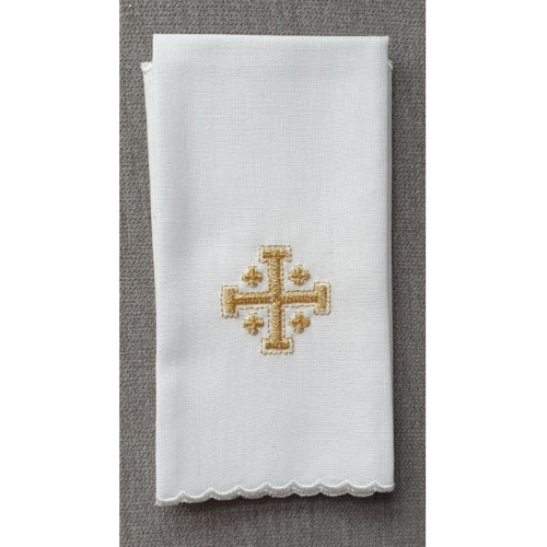 Purifikator mit Jerusalemkreuz - 100% Baumwolle