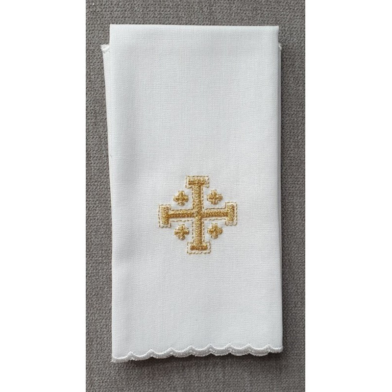 Purifikator mit Jerusalemkreuz - 100% Baumwolle