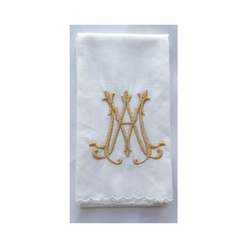 Purificator goldenes Marienemblem - 100% Baumwolle