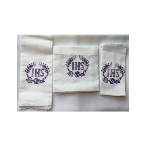 Kelch Leinen Set IHS lila