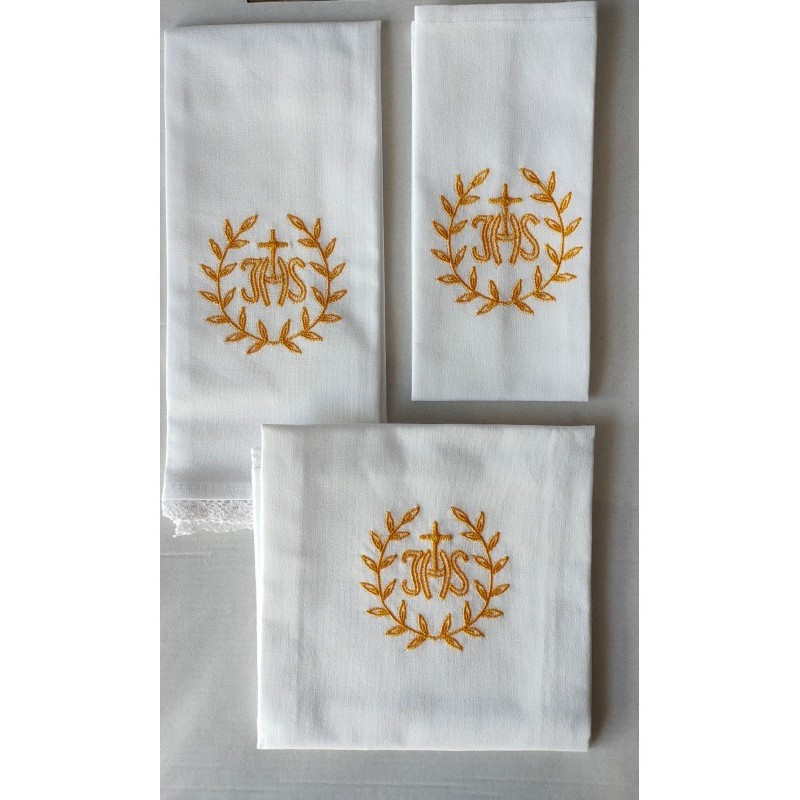 Kelch Leinen Set IHS gold