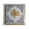 IHS besticktes Kelchblatt + violettes Ornament (21)