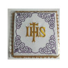 IHS besticktes Kelchblatt + violettes Ornament (21)