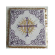 Besticktes Kelchtuch IHS + violettes Ornament (22)
