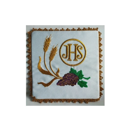 Kelch, bestickt mit IHS-Gold, Weintrauben (32)