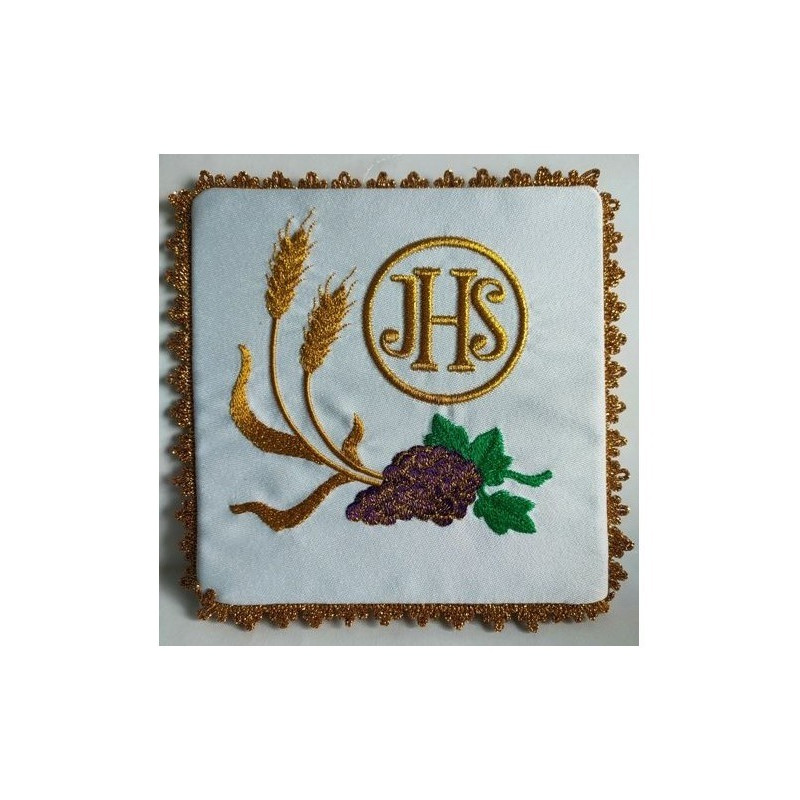 Kelch, bestickt mit IHS-Gold, Weintrauben (32)