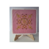 Rosa IHS besticktes Kelchtuch (2