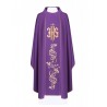 Messgewand mit gesticktem IHS-Symbol - violett (H10)