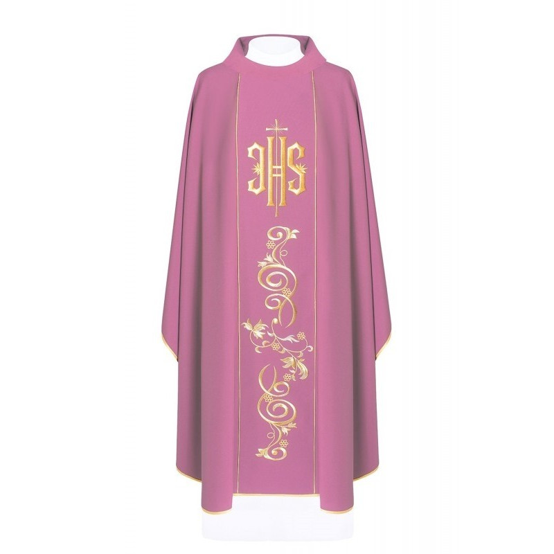 Gesticktes Messgewand mit IHS-Symbol - rosa (H10)