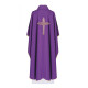 Messgewand, bestickt mit dem Symbol des Kreuzes - violett (H11)